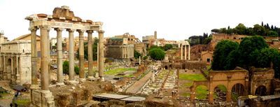 The Roman Forum was the central area around which ancient Rome developed and served as a hub for daily Roman life