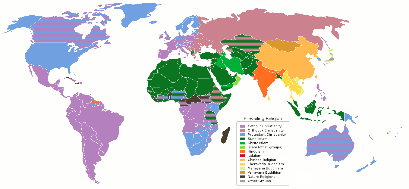 Prevailing world religions