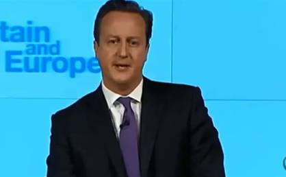 K Prime Minister David Cameron's full "Europe" speech from London on January 23rd.